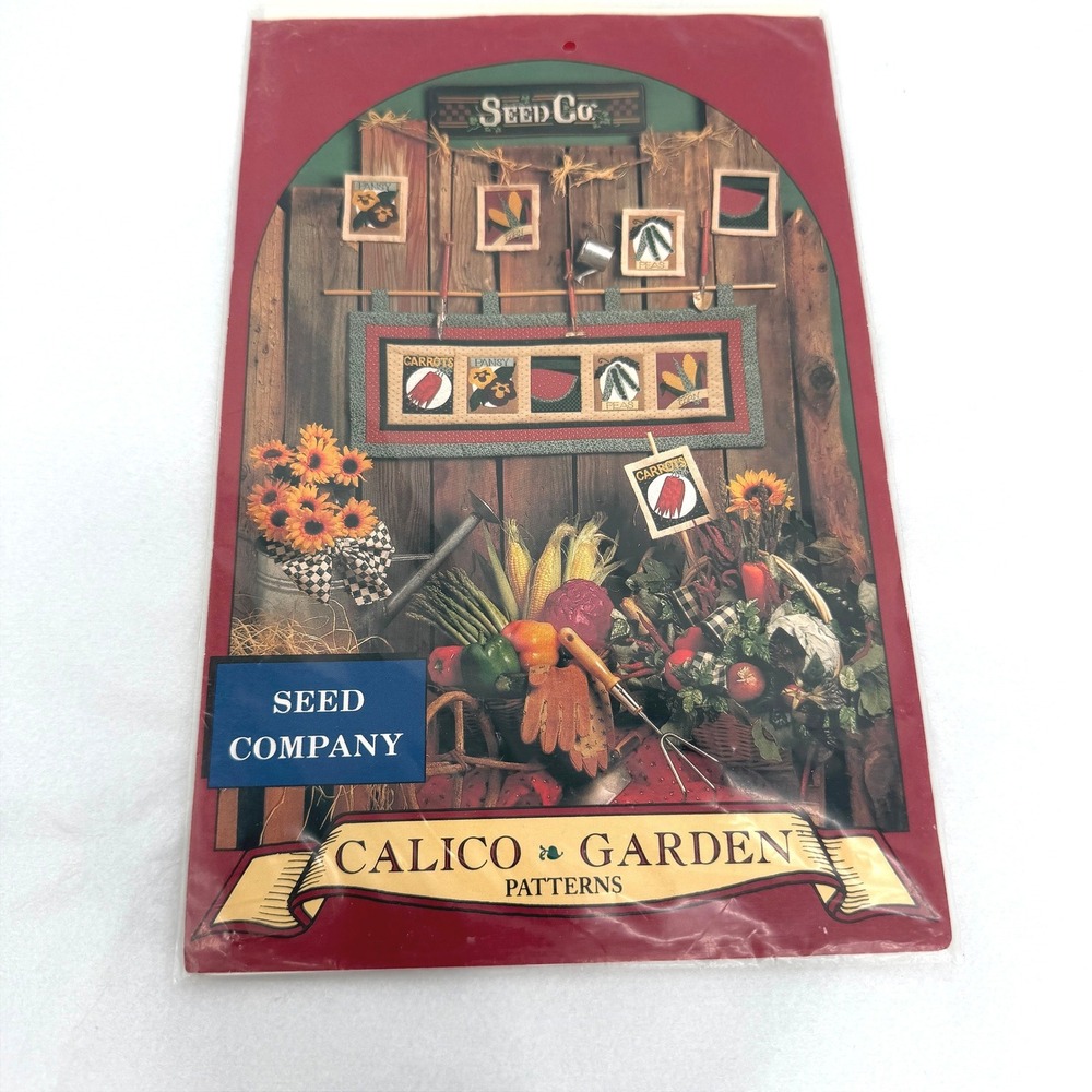Seed Company Calico Garden PATTERN Wall Quilt Garland Pot Tapestry Craft